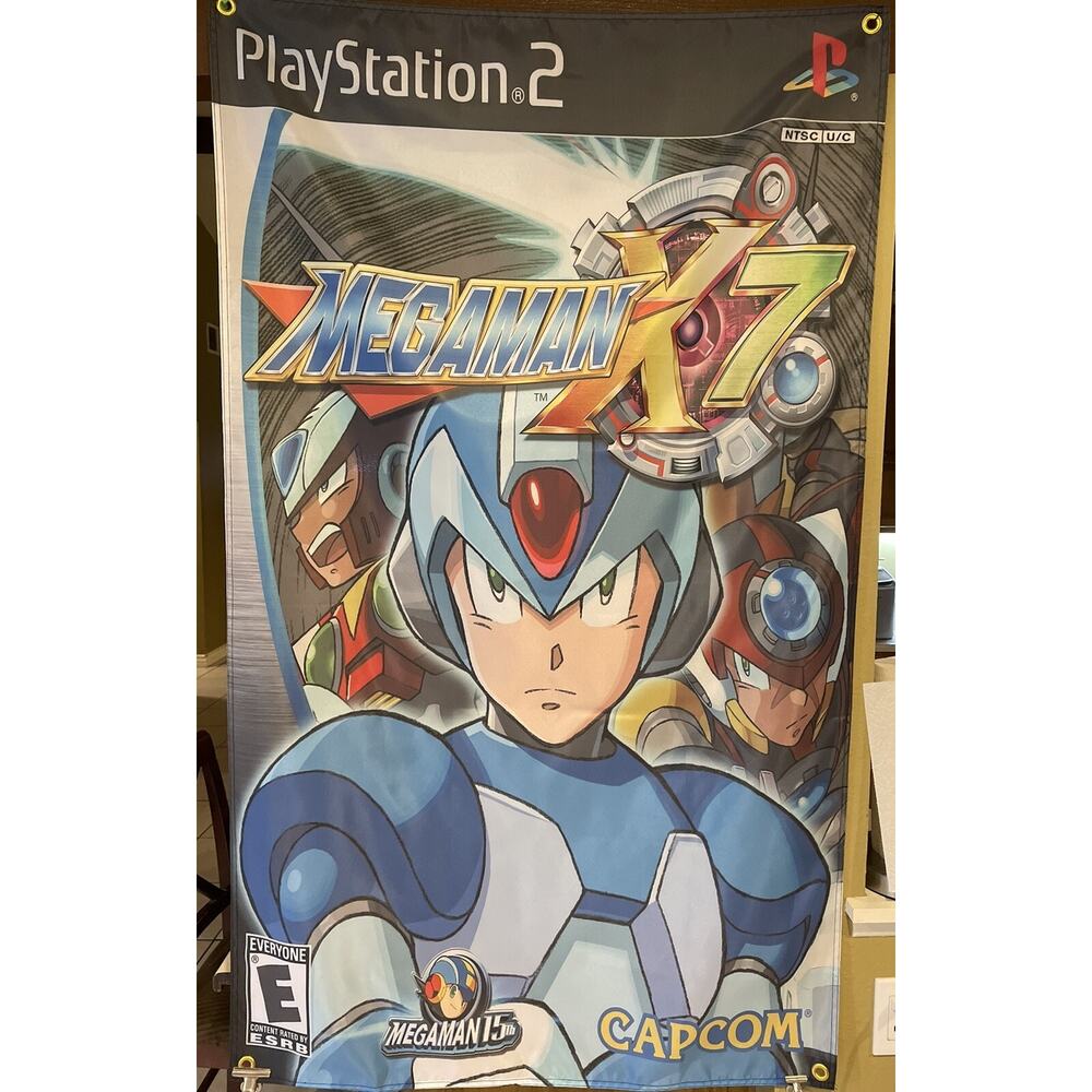 PS2 Mega Man X7 5' Flag Banner Poster / Sony PlayStation 2 Capcom